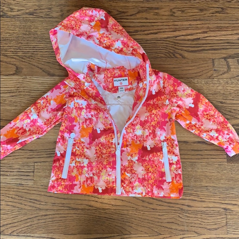 Hunter for Target Kids Floral Pink Orange Raincoat